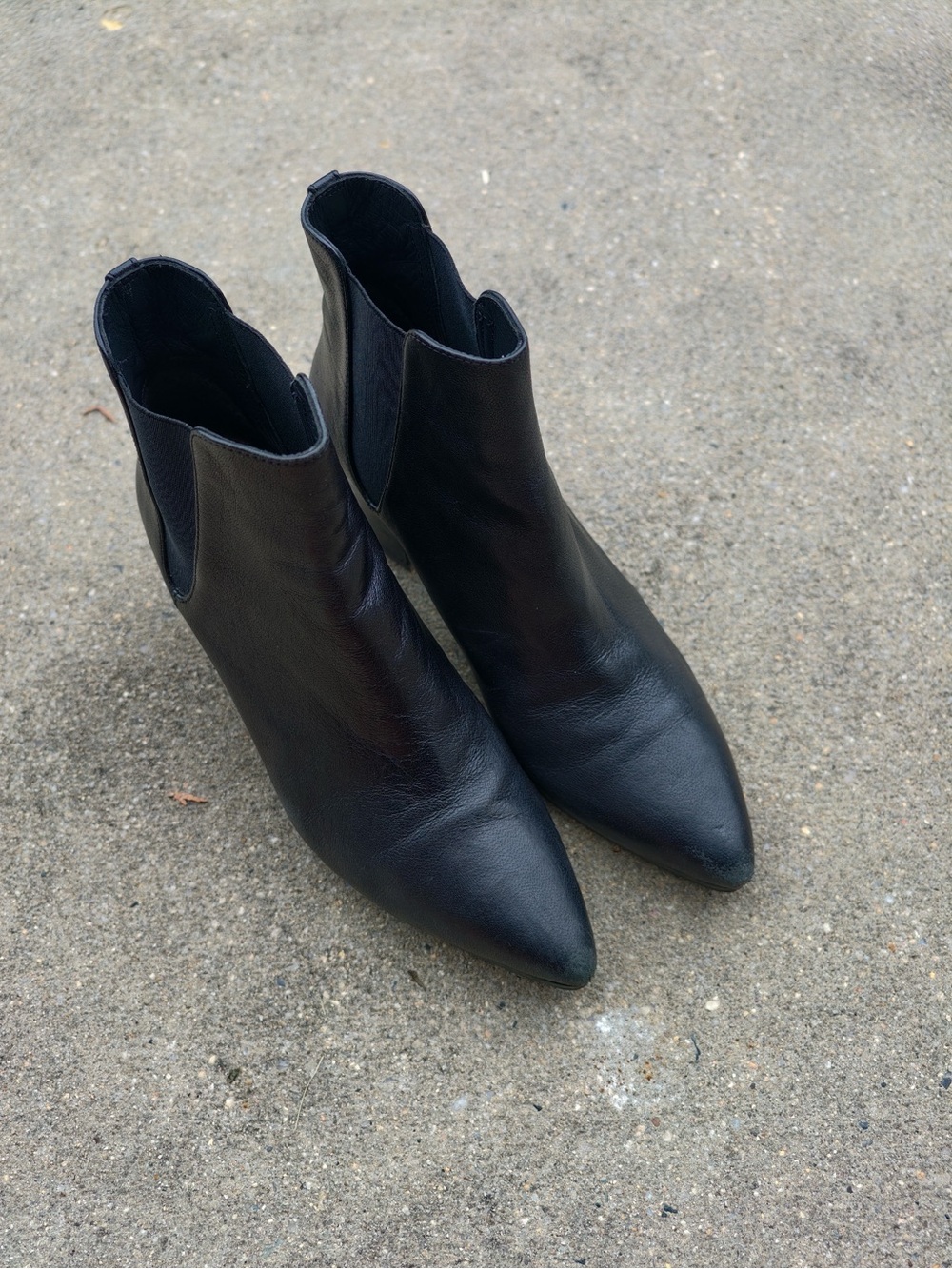 Stuart Weitzman Black Leather Ankle Boots Women’s Size 6 Made in Spain